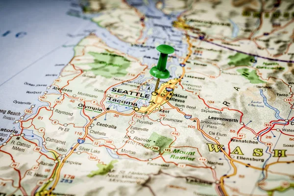 Seatle Washington Mapa — Foto de Stock