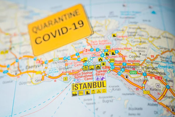 Istambul Coronavirus Covid Carantine Background — стокове фото