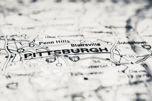 Haritada Pittsburgh — Stok fotoğraf