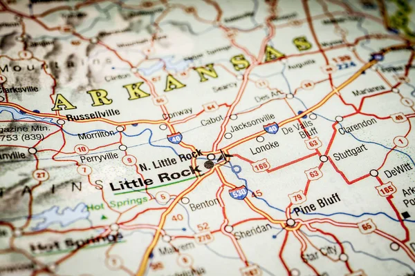 Arkansas State Map — Stock Photo, Image