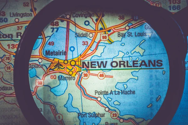 New Orleans Usa Map Background — 스톡 사진