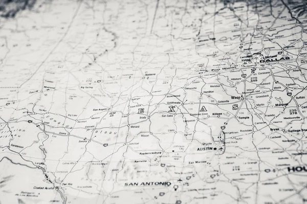 Dallas Mapě Usa Cestovní Zázemí — Stock fotografie