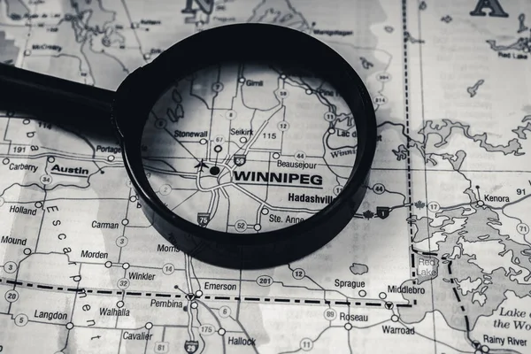 Winnipeg Sur Carte — Photo