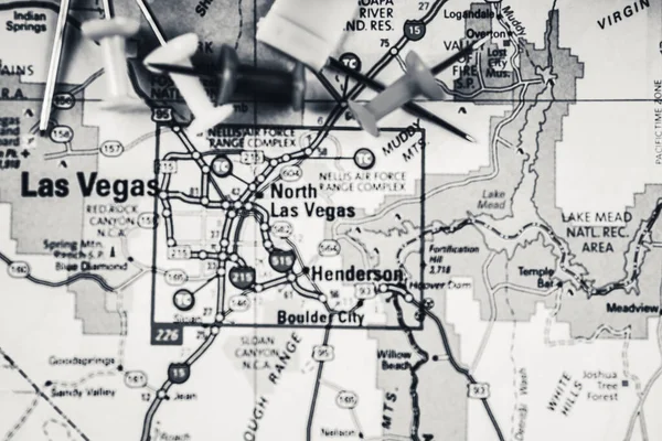 Las Vegas Mappa Usa Sfondo Viaggio — Foto Stock