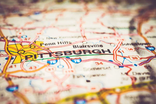 Pittsburgh Mapa — Foto de Stock