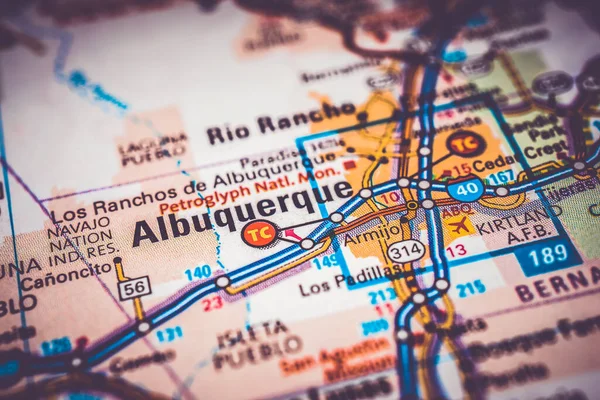 Albuquerque map Usa background. Travel