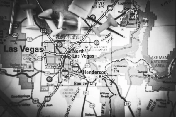 Las Vegas Mappa Usa Sfondo Viaggio — Foto Stock