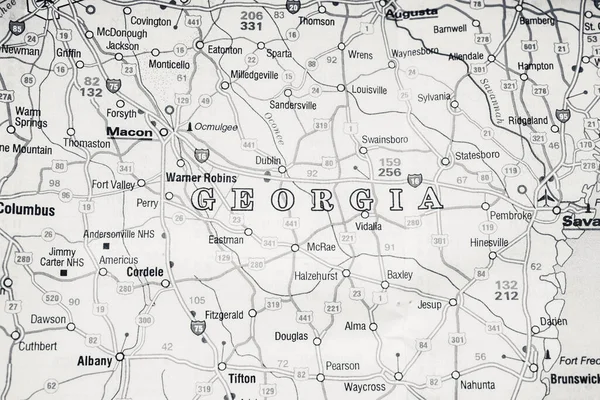 Gruzie Stát Pozadí Usa Mapa — Stock fotografie