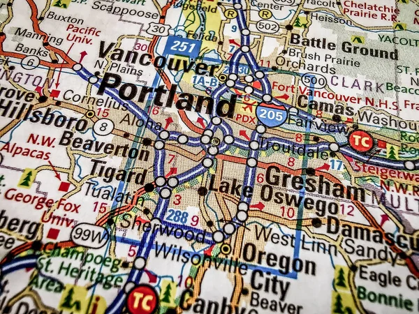 Portland Abd Harita Arka Planı — Stok fotoğraf