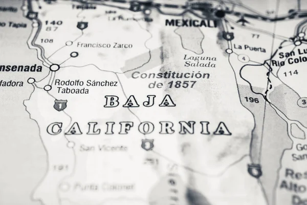 Baja California Mexico map background
