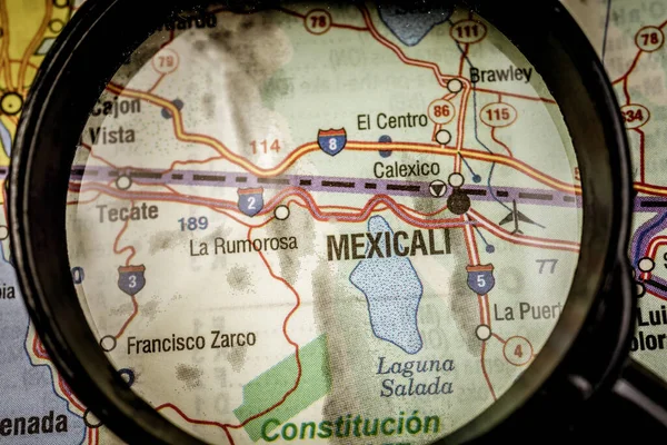 Mexicali Usa Map Background — Stock Photo, Image