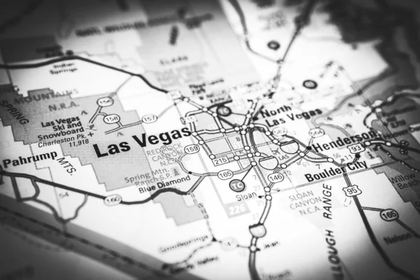 Las Vegas Karte Usa Hintergrund Reise — Stockfoto