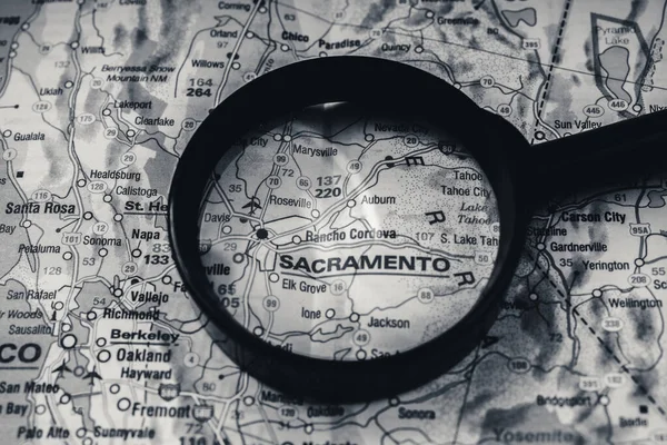 Sacramento Mapa — Foto de Stock