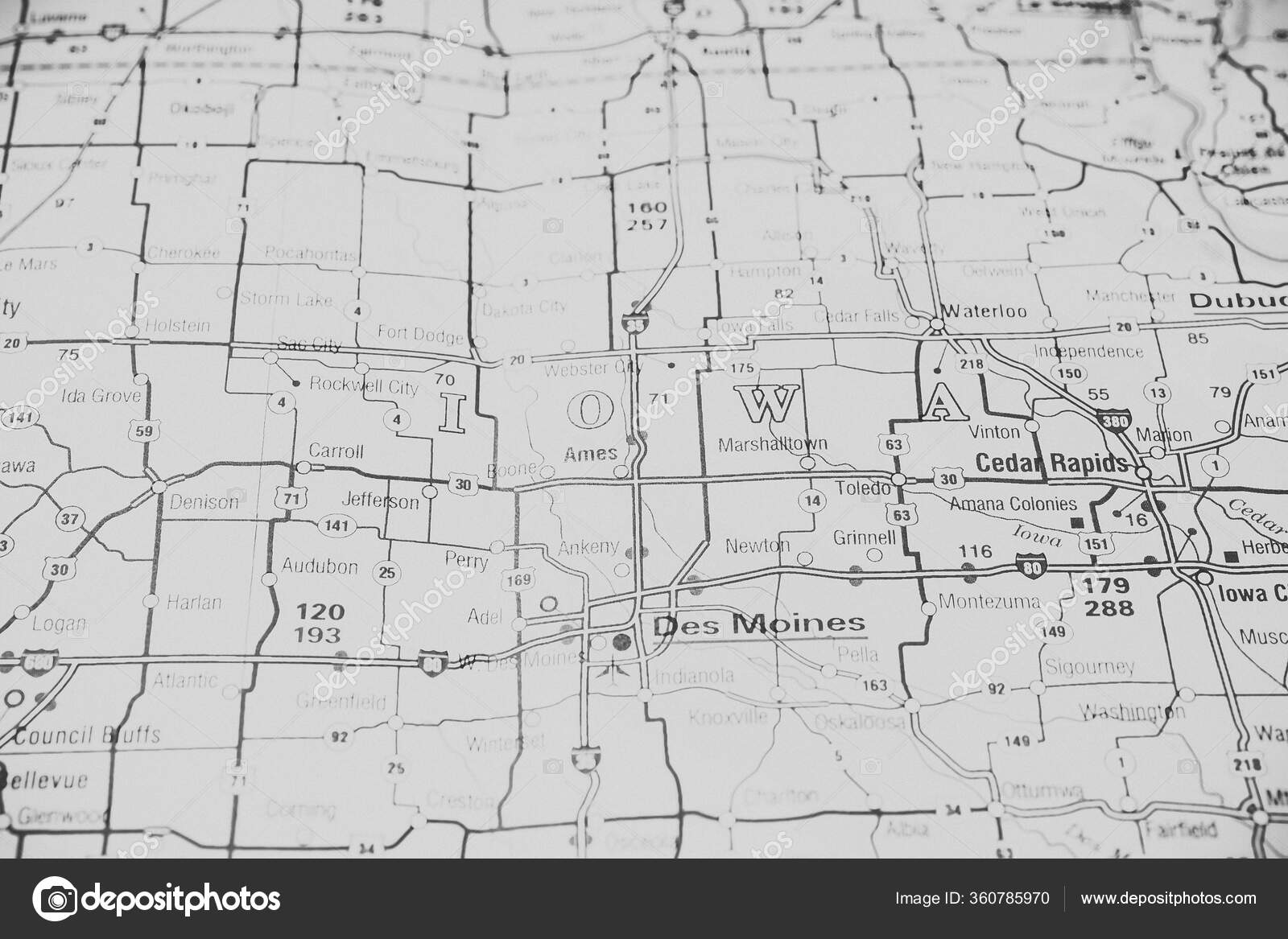Iowa State Map Stock Photo by ©aallm 360785970