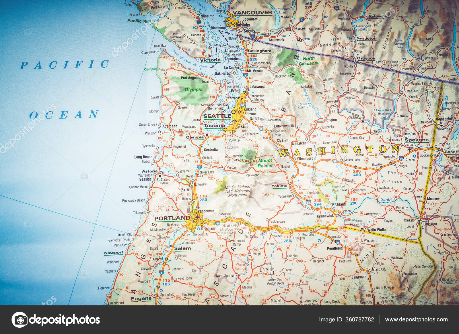 Seatle Washington Map Stock Photo by ©aallm 360787782