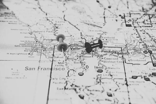 San Francisco Usa Map Atlas Travel Background — Stock Photo, Image