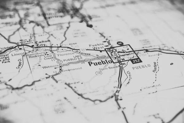 Pueblo Usa Mapa Fondo Viaje —  Fotos de Stock