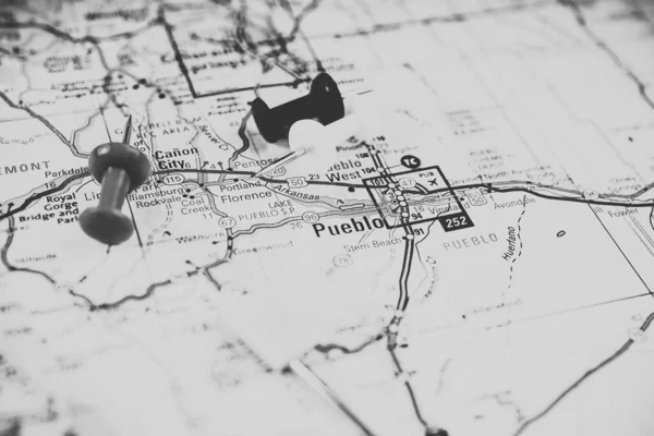 Pueblo Usa Map Travel Background — Stock Photo, Image