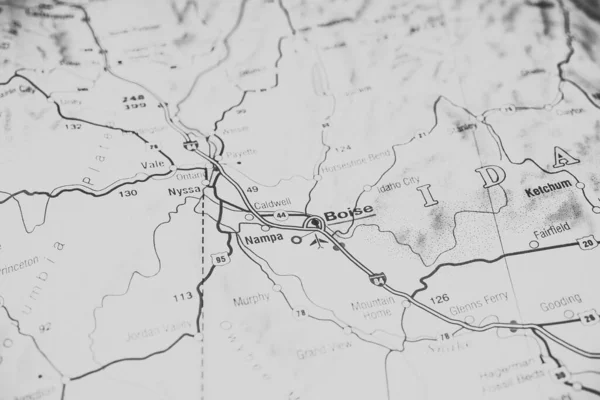 Κατάσταση Idaho Στο Χάρτη — Φωτογραφία Αρχείου
