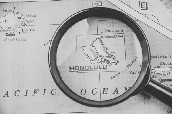 Honolulu Hawai Usa Mapa Pozadí — Stock fotografie