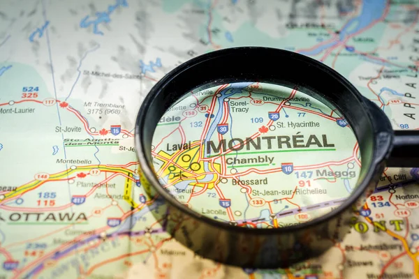 地図上のモントリオール — ストック写真