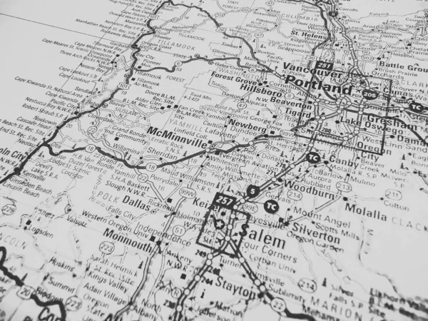Portland Usa Mappa Sullo Sfondo — Foto Stock