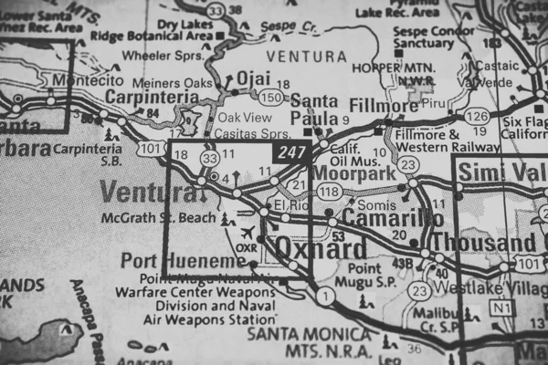Ventura Usa Map Tarvel Background — Stock Photo, Image