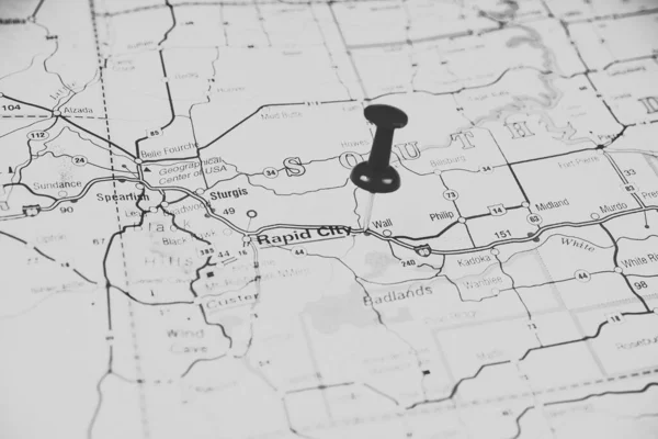 South Dakota Staten Kartan — Stockfoto