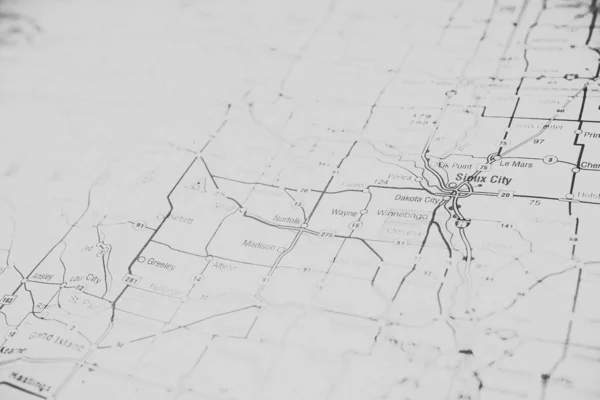Nebraska State Auf Der Karte — Stockfoto