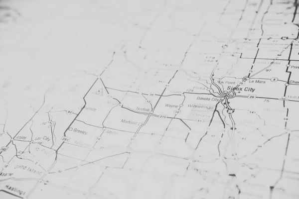 Estado Nebraska Mapa — Fotografia de Stock