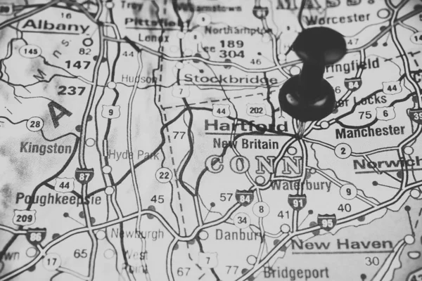 Hartford Stati Uniti America Mappa Background — Foto Stock