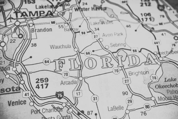 Florida Staten Usa Karta Bakgrund — Stockfoto