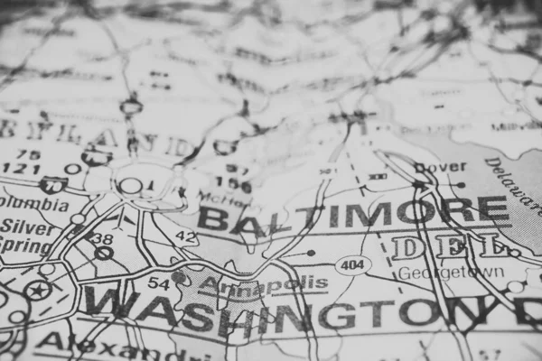 Haritada Washington — Stok fotoğraf