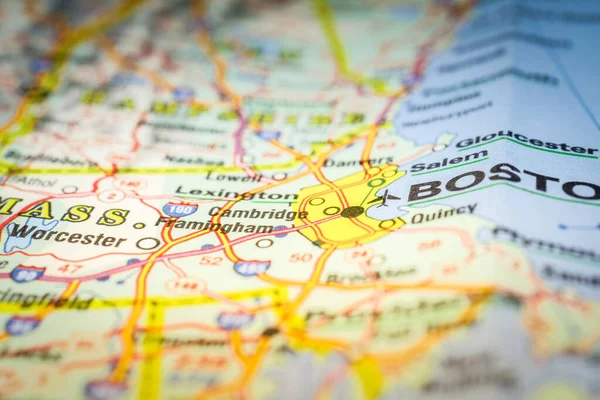 Βοστώνη Ηπα Χάρτη Φόντο — Φωτογραφία Αρχείου