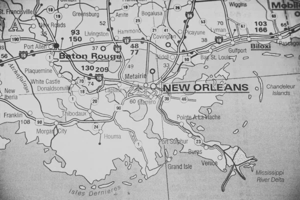 New Orleans Usa Map Background — Stock Photo, Image