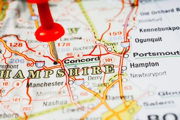 New Hampshire Mapa — Foto de Stock
