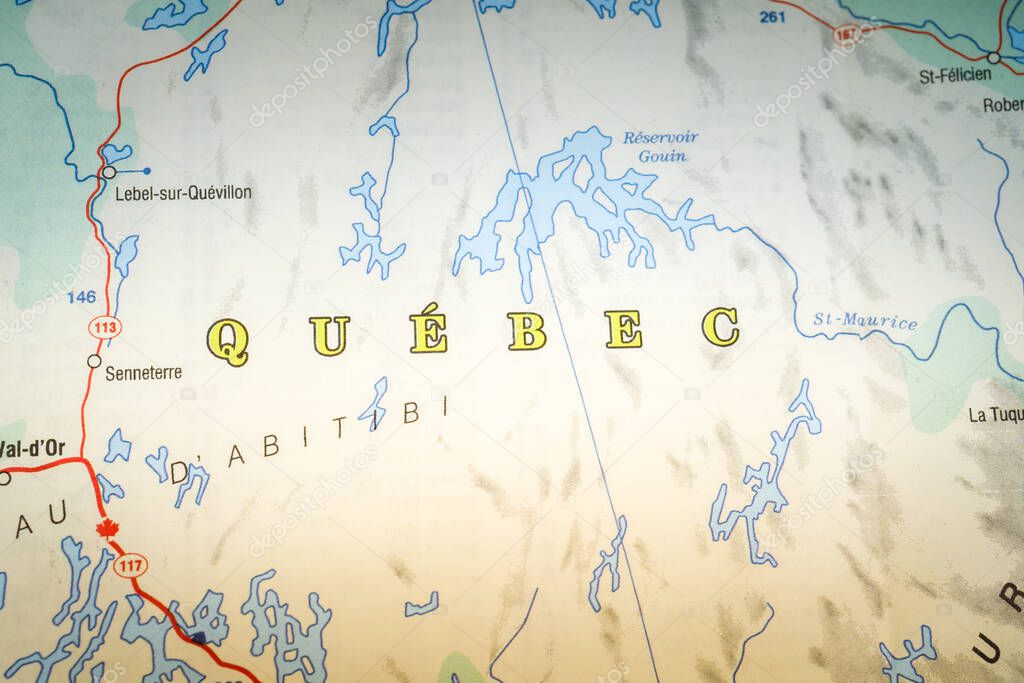 Qebec on Canada map
