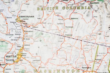 British Columbia state on the map clipart