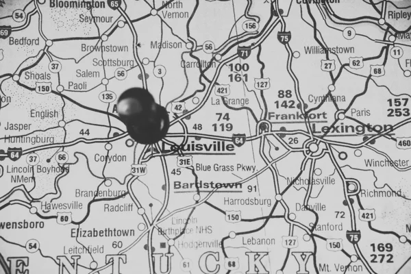 Loisville Pozadí Mapy — Stock fotografie