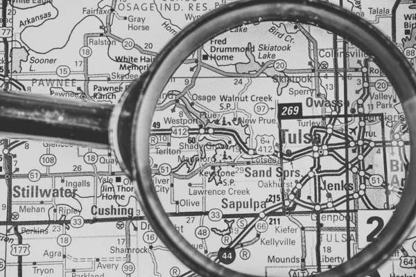 Mappa Sfondo Tulsa Usa Viaggio — Foto Stock