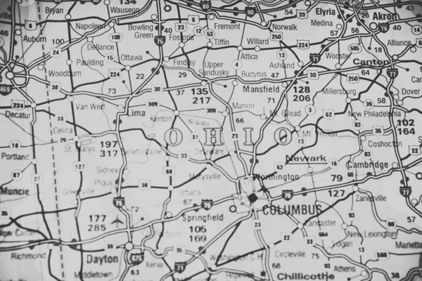 Ohio Stati Uniti America Mappa Background — Foto Stock