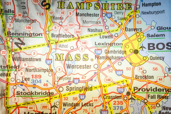 ボストン地図の背景 — ストック写真
