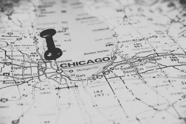 Chicago Mapě — Stock fotografie