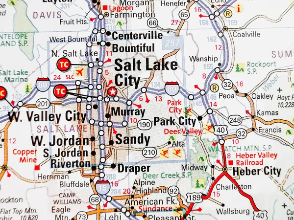 Salt Lake City USA map background