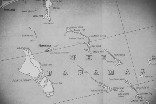 Bahamas Map Travel Background — Stock Photo, Image