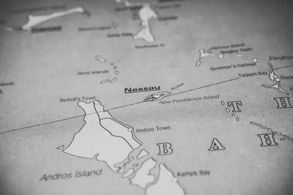Bahamas Mapa Fondo Viaje —  Fotos de Stock
