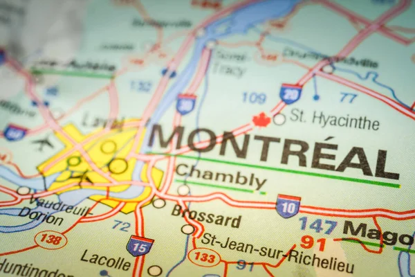 Montreal Mapa — Fotografia de Stock