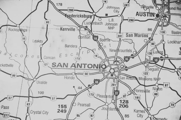 San Antonio Usa Mapa Antecedentes —  Fotos de Stock