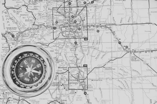 Denver Usa Mapa Fondo Viaje —  Fotos de Stock
