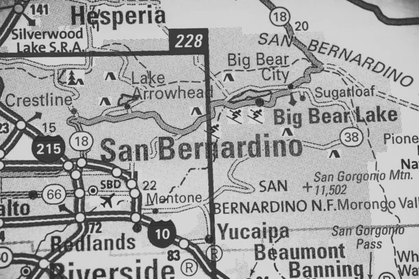 San Bernardino Estados Unidos Mapa Viagens Fundo — Fotografia de Stock